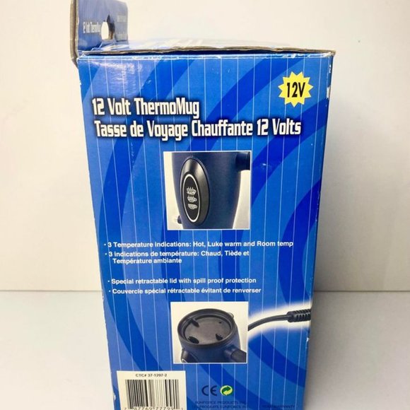 16 oz. Sunforce 12 Volt Thermo Heated Travel Mug- 3 Temperature Settings- New In - Picture 3 of 4
